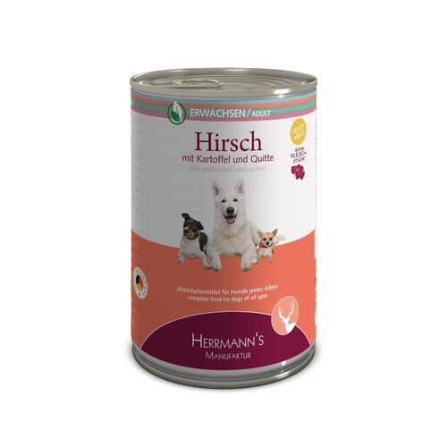 Herrmanns Bio Hond & Kat Herrmanns Hert & Aardappel 400 gr.