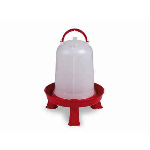 Gaun accessoires Watertoren Plastic Rood/Wit op Voet 5 ltr. Ø 27cm.x 27 cm.H