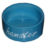 Hamster Eetbak Steen Blauw 1 st. 8 cm.