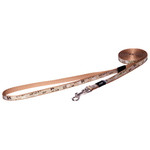 Rogz Beltz Lapz Trendy LangeLijn XS Brown Bones 1 st. Extra Small