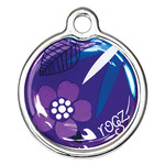 Rogz Passportz IDTag Metal L Purple Forest 1 st. Large