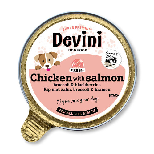 Devini Devini Dog Chicken With Salmon 85 gr.