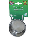 Boon Boon voerbak RVS met houder universeel, Ø 8 cm -150 ml.