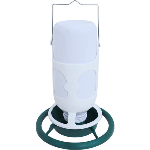 Flesautomaat met plastic pot groen/wit, 1 liter.