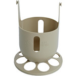 Losse plastic houder voor glazen pot, beige.