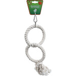 Boon Boon vogelspeelgoed touwring katoen klein 2-rings, Ø 13 cm.