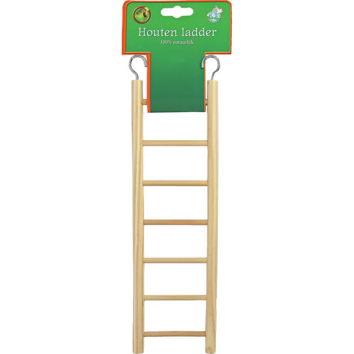 Boon Boon vogelspeelgoed ladder hout 7 traps, 28 cm.