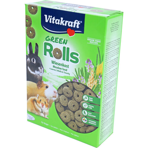 Vitakraft Vitakraft knaagdier Green Rolls, 300 gram.