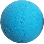 Boon hondenspeelgoed rubber bal pawprint met geluid, 7,5 cm.