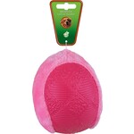 Boon hondenspeelgoed pluche/TPR bal roze, 12.5 cm.