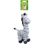 Boon hondenspeelgoed pluche staande zebra, 20 cm met piep.