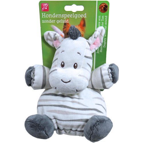 Boon hondenspeelgoed pluche zebra, 17 cm zonder geluid.