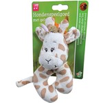 Boon hondenspeelgoed pluche giraffe, 13 cm met piep.