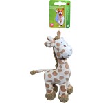 Boon hondenspeelgoed pluche staande giraffe, 20 cm met piep.