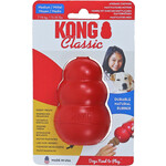 Kong Kong hond Classic rubber medium, rood.