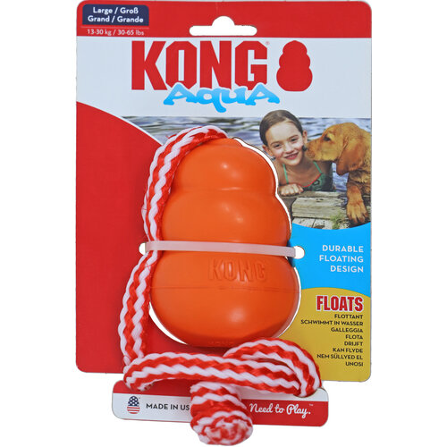 Kong Kong hond Aqua met touw, large.