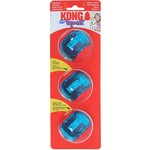 Kong Kong hond Squeezz Action ball red medium, kaart a 3 stuks.