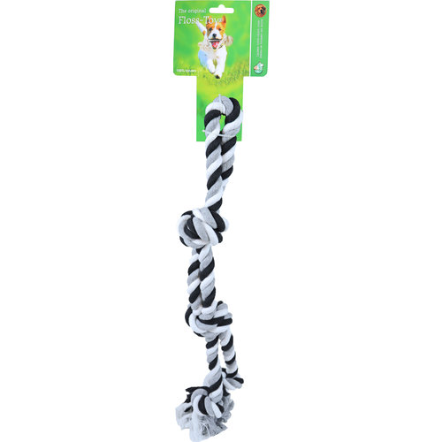 Boon floss-toy halter zwart/wit, large.