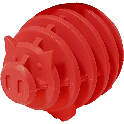 Boon hondenspeelgoed snack toy rubber varken roze, 8 cm.