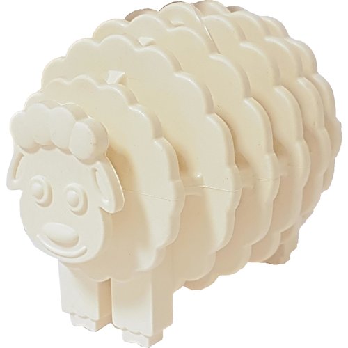 Boon hondenspeelgoed snack toy rubber schaap wit, 8 cm.