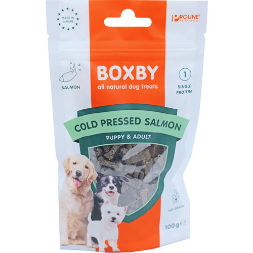 Proline Proline Boxby cold pressed salmon, 100 gram.