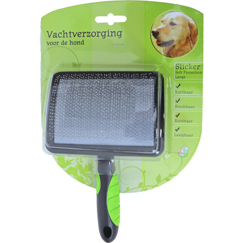 Boon vachtverzorging hond hondenborstel slicker soft, large.