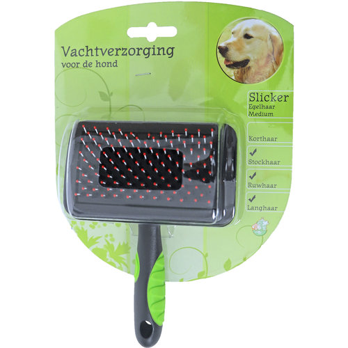 Boon vachtverzorging hond hondenborstel slicker egelhaar, medium.