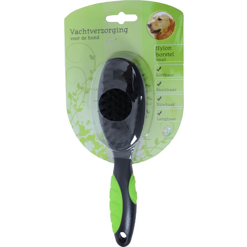 Boon vachtverzorging hond hondenborstel enkel nylon, small.