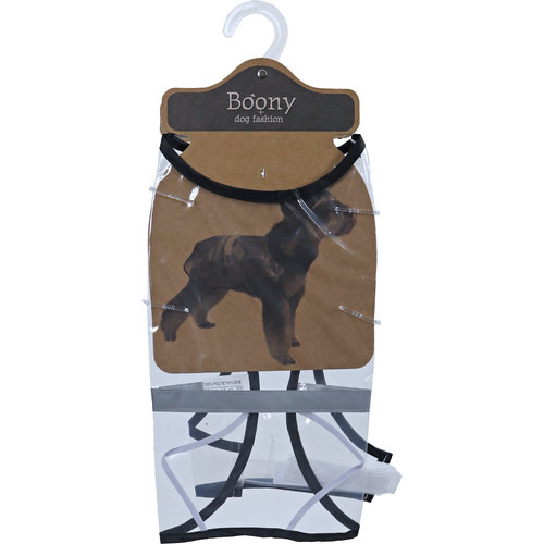 Boony Dog Fashion Boony Dog fashion honden regenjas transparant met reflectie, 25 cm.