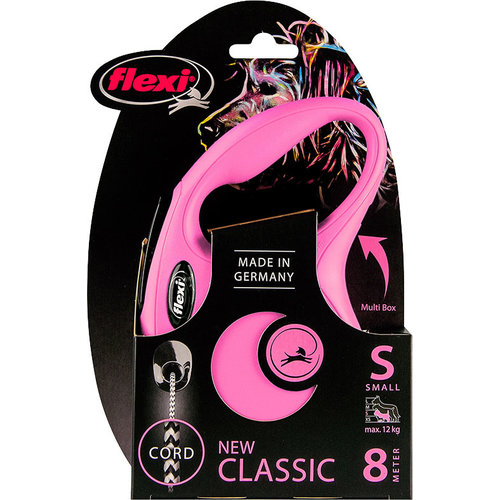 Flexi flexi rollijn CLASSIC cord S roze, 8 meter.