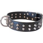 Boon Dog fashion Boon Dog fashion halsband Pyramide enkel, 40 mm/ 70 cm, zwart.