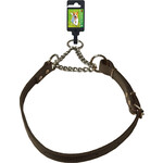 Boon Dog fashion Boon Dog fashion kettingsliphalsband verstelbaar, 18 mm/70 cm, donkerbruin.