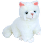 Boony "Natural Decoration" Boony Natural Decoration kitten pluche zittend wit, 20 cm.