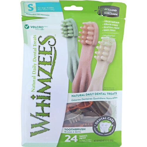 Whimzees Whimzees toothbrush assorti small, 24 stuks in valuebag.