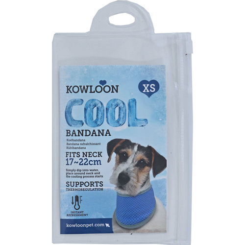 Kowloon Kowloon Cool bandana PVA blauw XS, 17-22 cm.