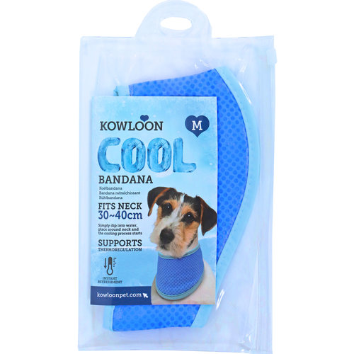 Kowloon Kowloon Cool bandana PVA blauw M, 30-40 cm.