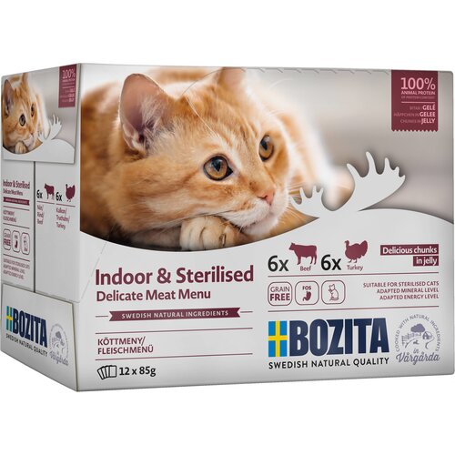 Bozita Bozita Feline Pouch Indoor MP Meat in jelly 12x85 gr.