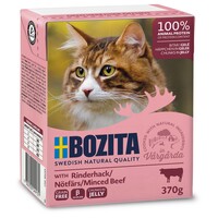 Bozita Bozita Tetra Feline Rundergehakt hapjes in gelei 370 gr.