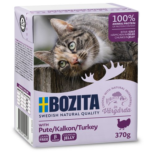 Bozita Bozita Tetra Feline Kalkoen hapjes in gelei 370 gr.