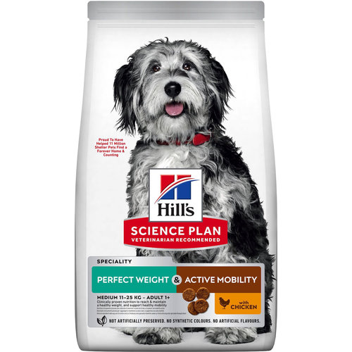 Hills Hills Canine Ad.Perfect Weight Active Mob. M 12 kg.