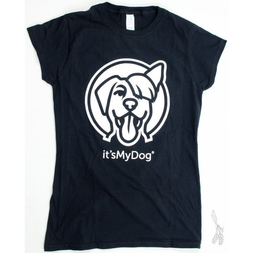 it's My Dog it's My Dog T-Shirt Dames L Zwart 1 st. Large