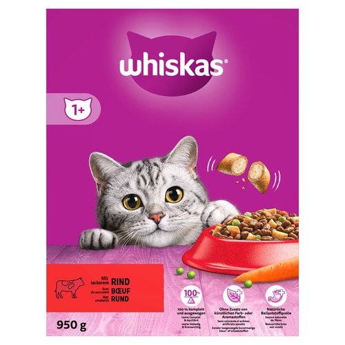 Whiskas Whiskas Droog Rund 950 gr.