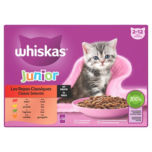 Whiskas Whiskas MP Junior Classic in Saus 12x85 gr.