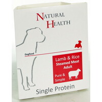 Natural Health Voer NH Dog Steamed P&S Lamb & Rice 395 gr.