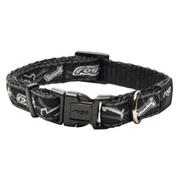 Rogz Beltz Fancy Dress Halsband S Black Bone 1 st. Small