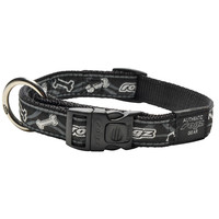 Rogz Beltz Fancy Dress Halsband L Black Bone 1 st. Large