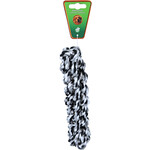 Boon hondenspeelgoed touwstick katoen zwart/wit, 25 cm.