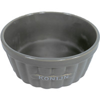 Boon konijnen eetbak steen ribbel taupe, 12 cm.