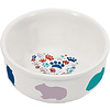 Boon cavia eetbak steen wit met pastel print, 11 cm.