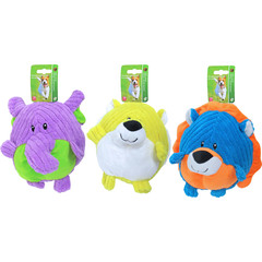 Boon hondenspeelgoed buddy ball assorti corduroy, 20 cm.